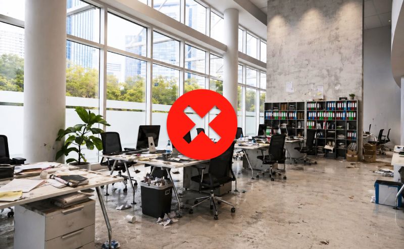 Errores más comunes limpieza oficinas